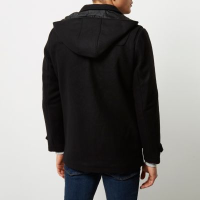 Black Only & Sons duffle coat